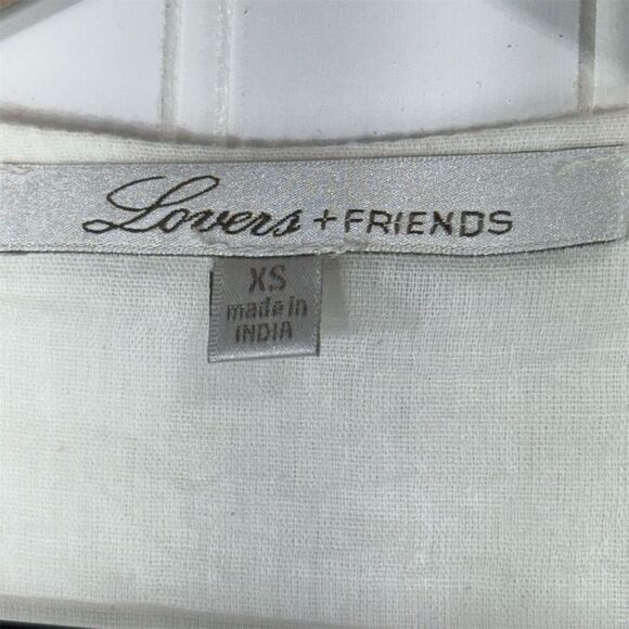 Lovers + Friends White Embroidered Tunic Dress XS Boho Peasant Top Festival Vibe - Picture 7 of 8